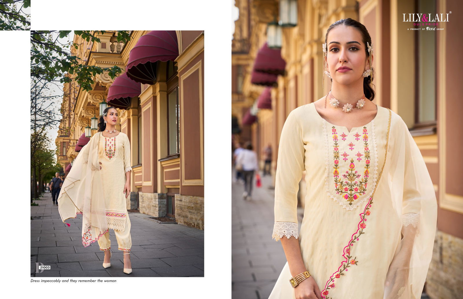 Mehwish By Lily And Lali Jacquard Silk Embroidery Kurti With Bottom Dupatta Wholesale Online